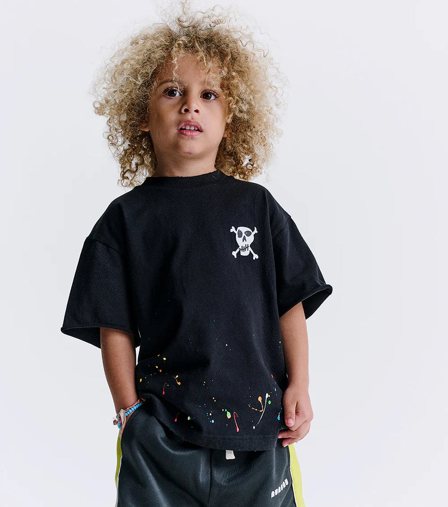 NUNUNU SS25 IT IS SHORT SLEEVE SWEATSHIRT T-SHIRT in Black