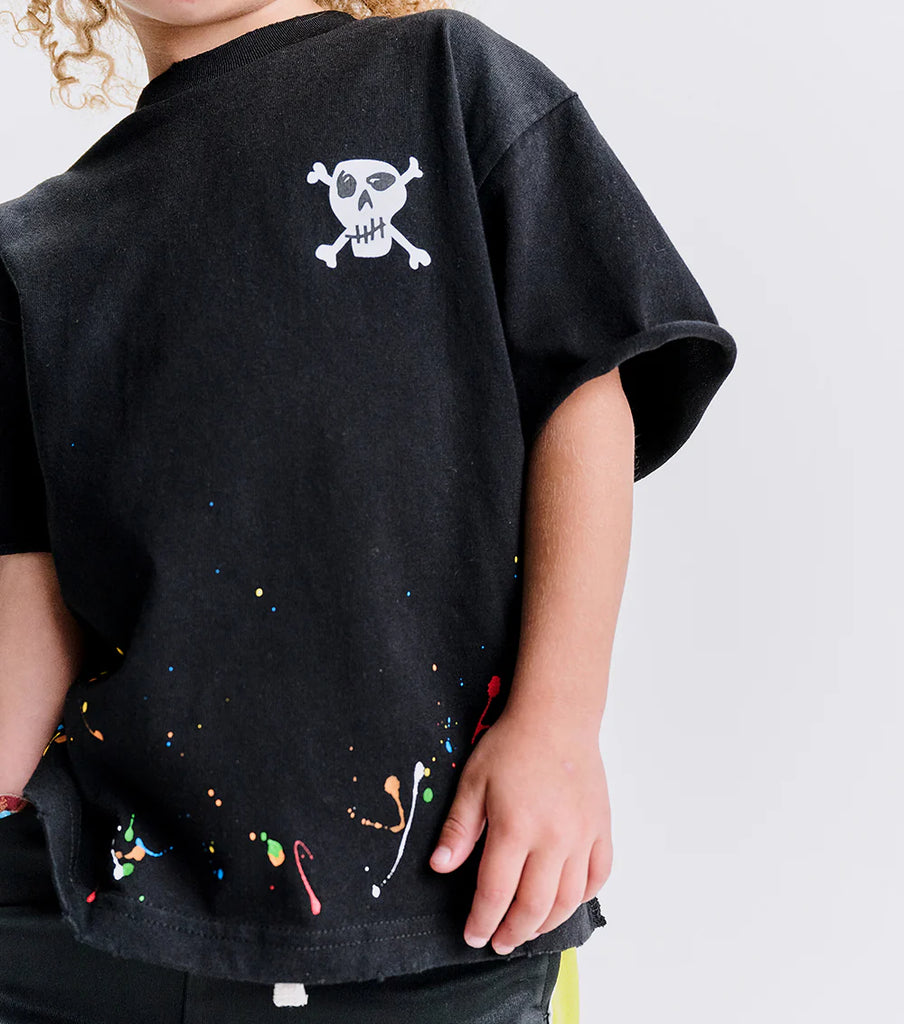 NUNUNU SS25 IT IS SHORT SLEEVE SWEATSHIRT T-SHIRT in Black