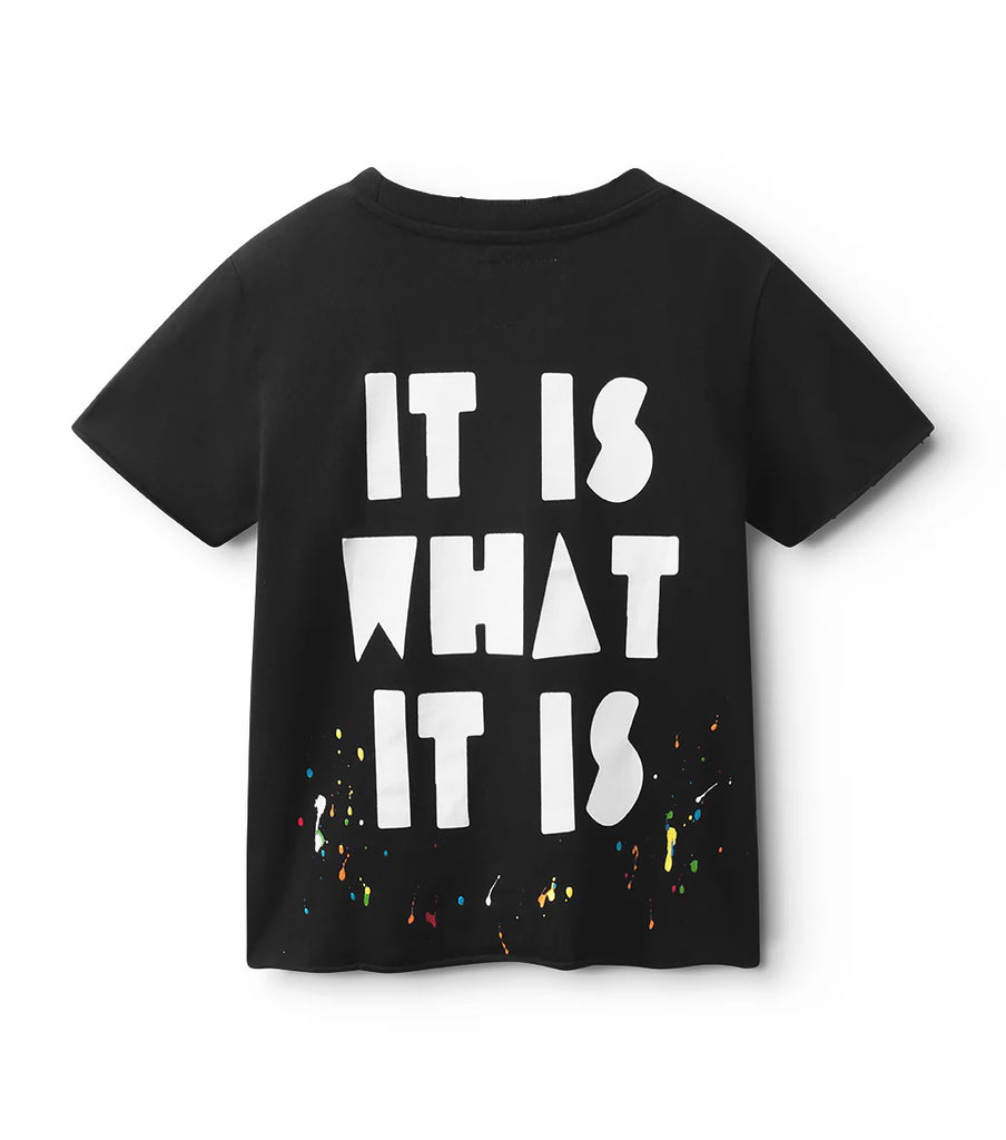 NUNUNU SS25 IT IS SHORT SLEEVE SWEATSHIRT T-SHIRT in Black