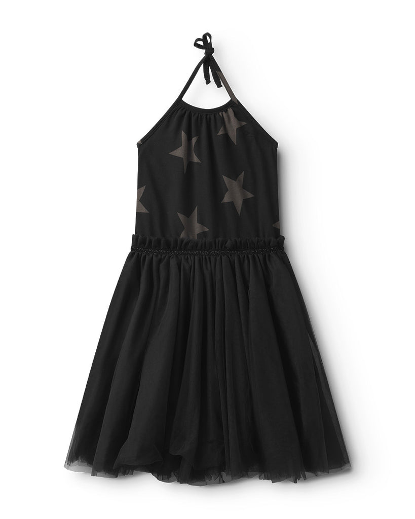 NUNUNU SS25 STAR COLLAR TULLE DRESS
