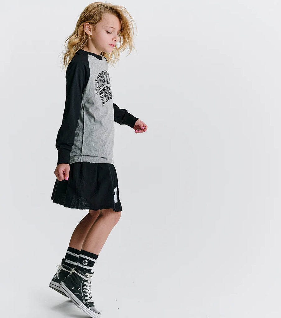 NUNUNU SS25 SPLAT WHATEVER SKIRT in Black