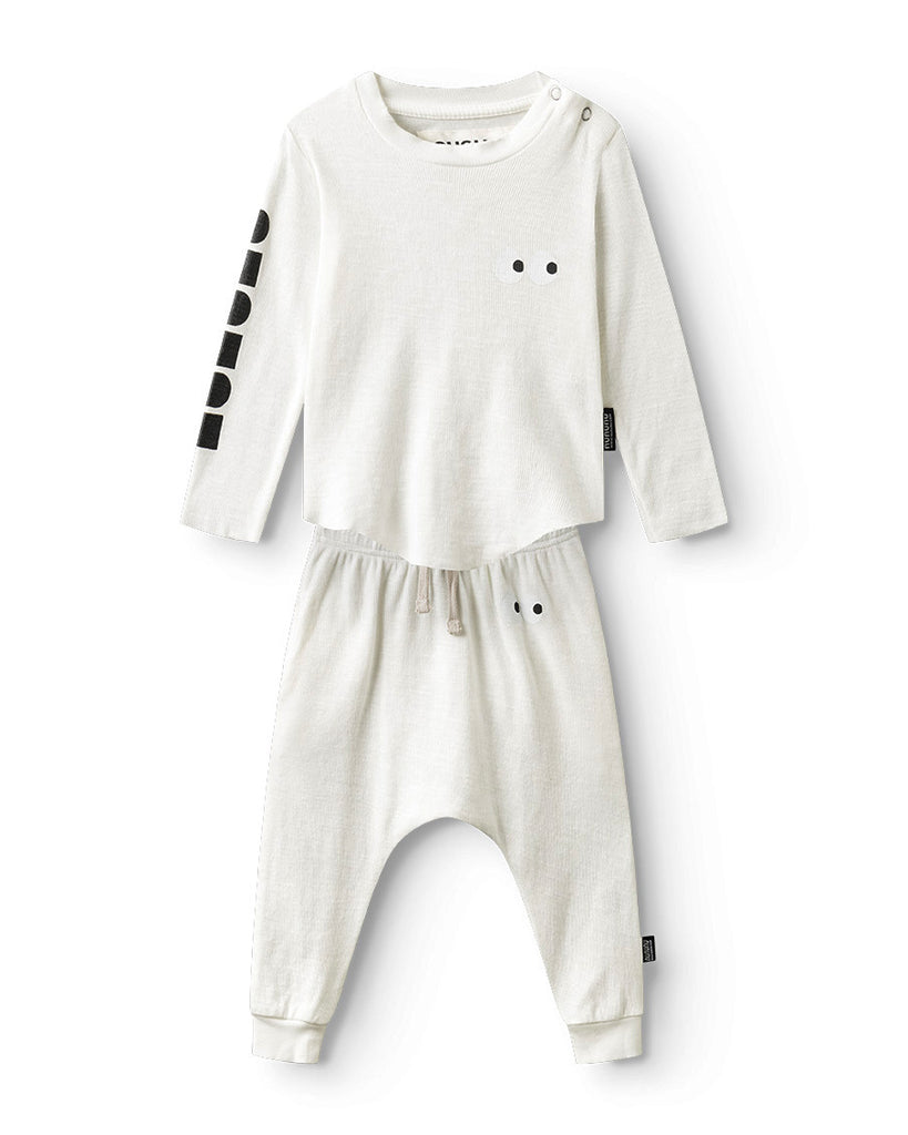 NUNUNU FW24 BABY LIVE-IN SET in White