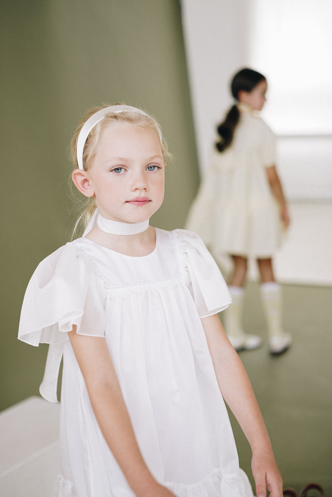 PAADE MODE "MIMI'S BACKYARD SOCIETY" Chiffon Dress Cheer in White