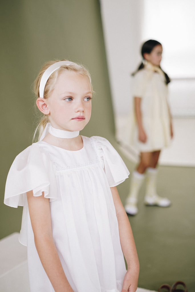 PAADE MODE "MIMI'S BACKYARD SOCIETY" Chiffon Dress Cheer in White