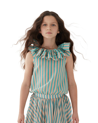 THE MIDDLE DAUGHTER AW23 Twofold Dress in Multi Stripe