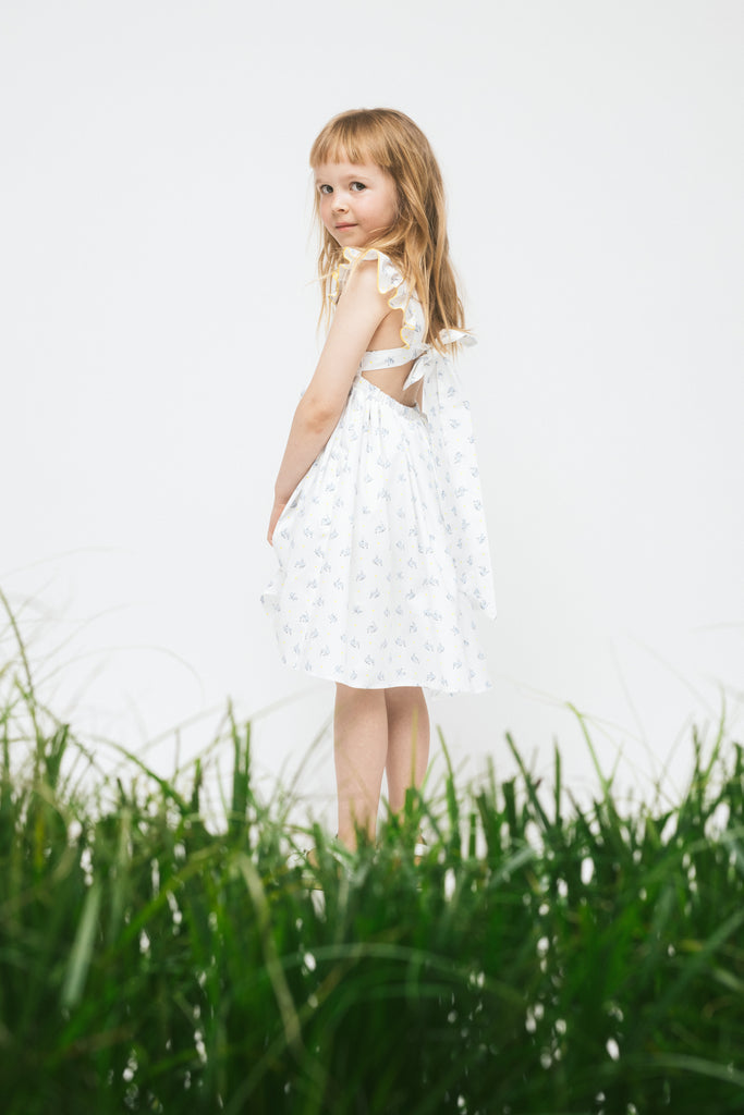 PAADE MODE "RETURN TO NATURE" Cotton Tie Back Dress Pearl in White