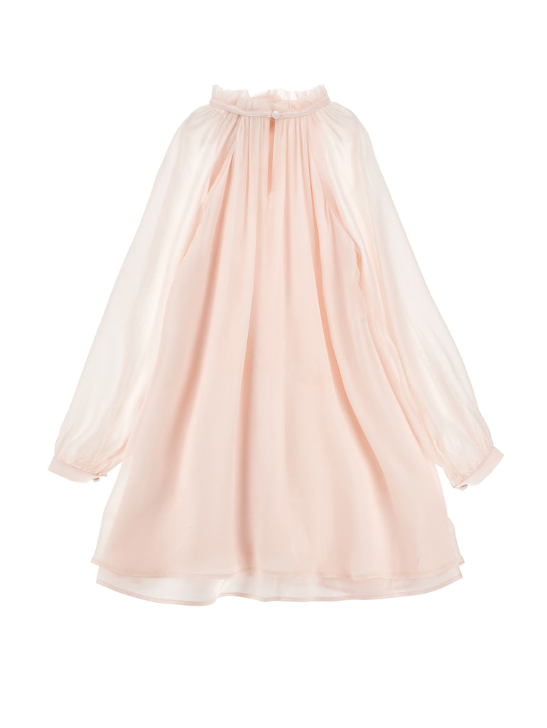 ALBERTA FERRETTI KIDS Long Sleeve Georgette Viscose Dress