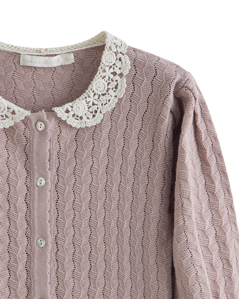 C'ERA UNA VOLTA SPRING 2026 Adelia Cardigan Mauve