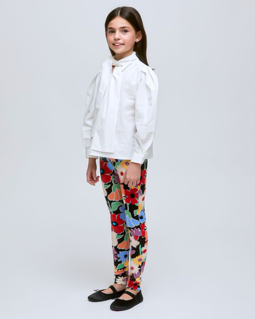 COMPANIA FANTASTICA Cotton Bow Blouse Top in White