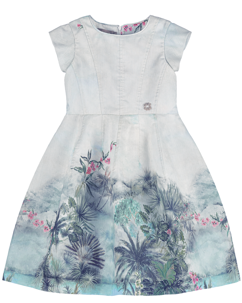 ELIE SAAB Spring Summer 2026 TROPICAL-PRINT GAUZE DRESS