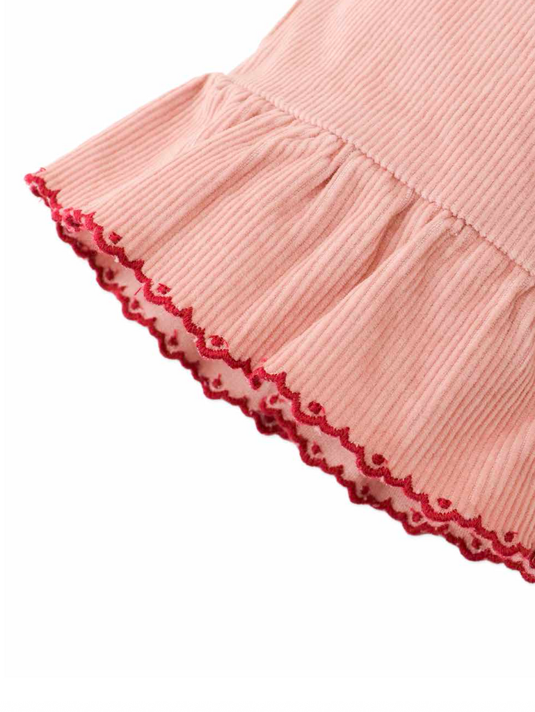 GINGERSNAPS FALL 2026 BABY BESSIE PANTS WITH SCALLOP HEM AND HEART PLUSH