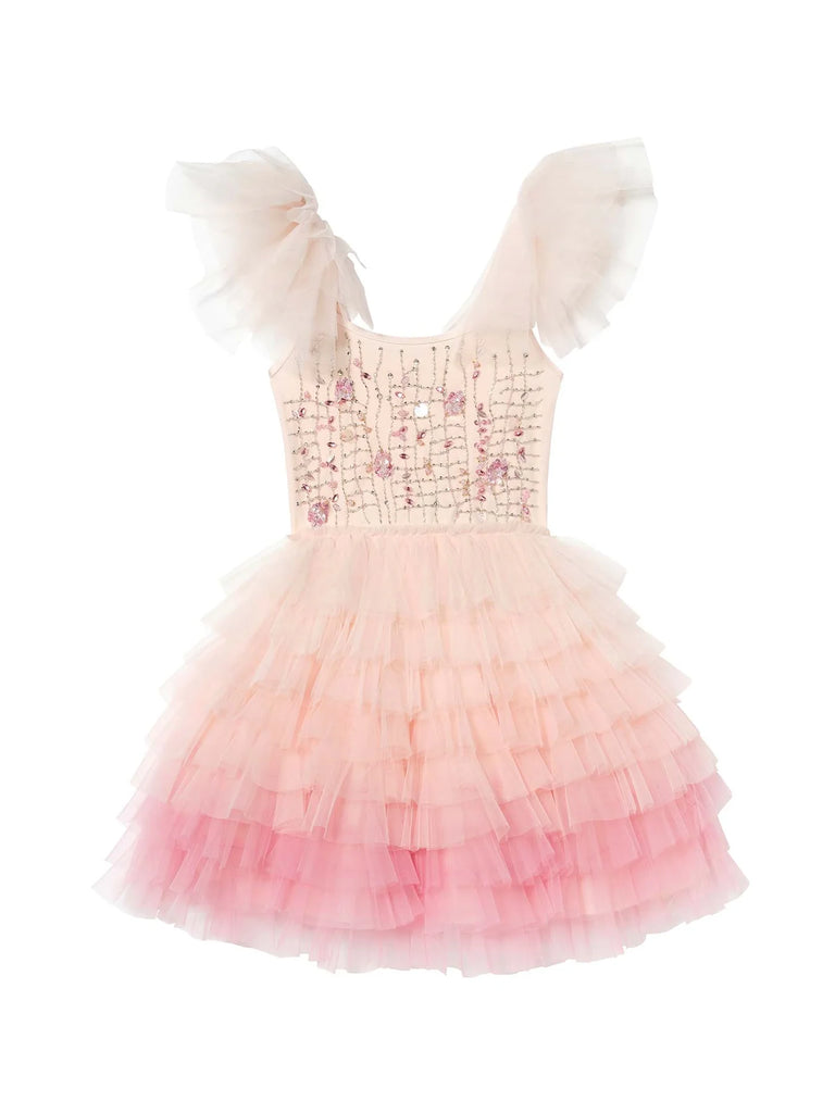 TUTU DU MONDE SS26 CORAL CASCADE TUTU DRESS