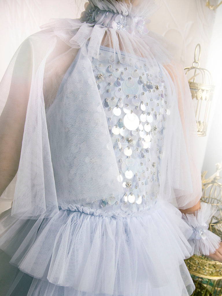 TUTU DU MONDE Summer2026 Flutter Cape Maxi Tutu Dress