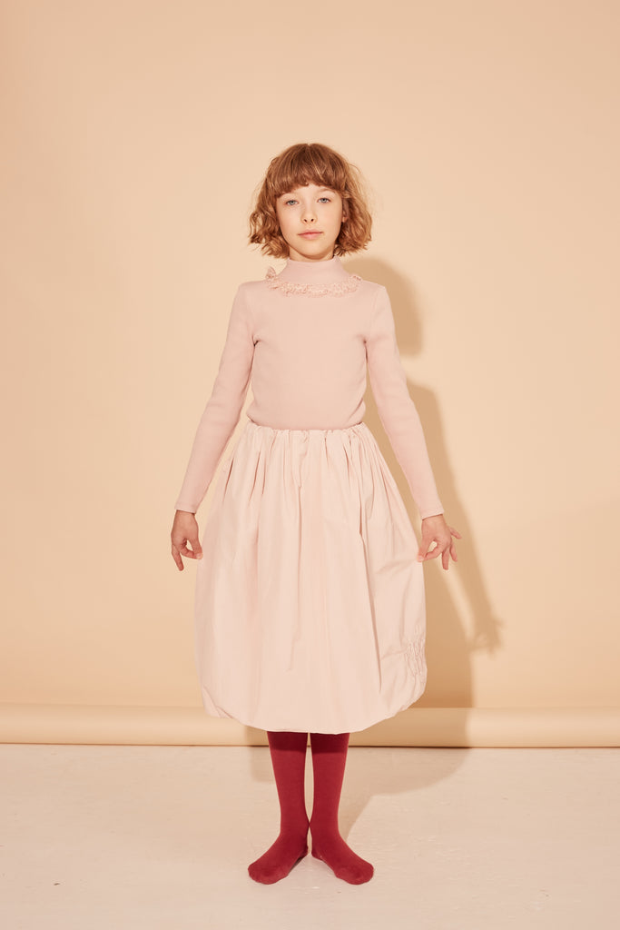 THE MIDDLE DAUGHTER FW25 THE LONG VIEW SKIRT in Cats Pink Tongue