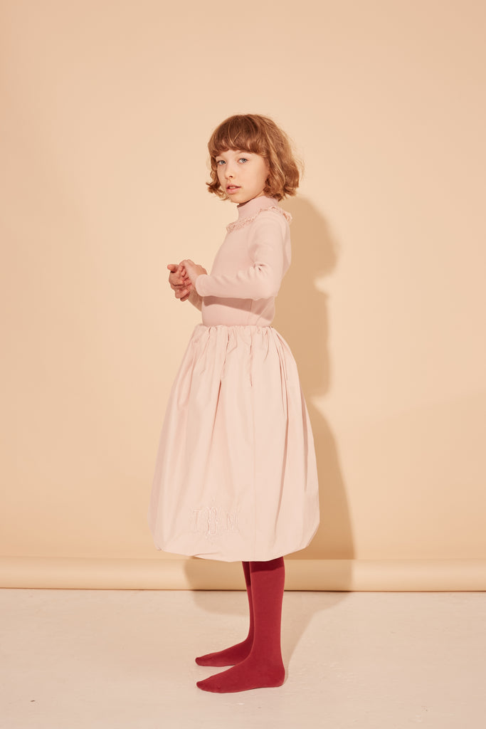 THE MIDDLE DAUGHTER FW25 THE LONG VIEW SKIRT in Cats Pink Tongue