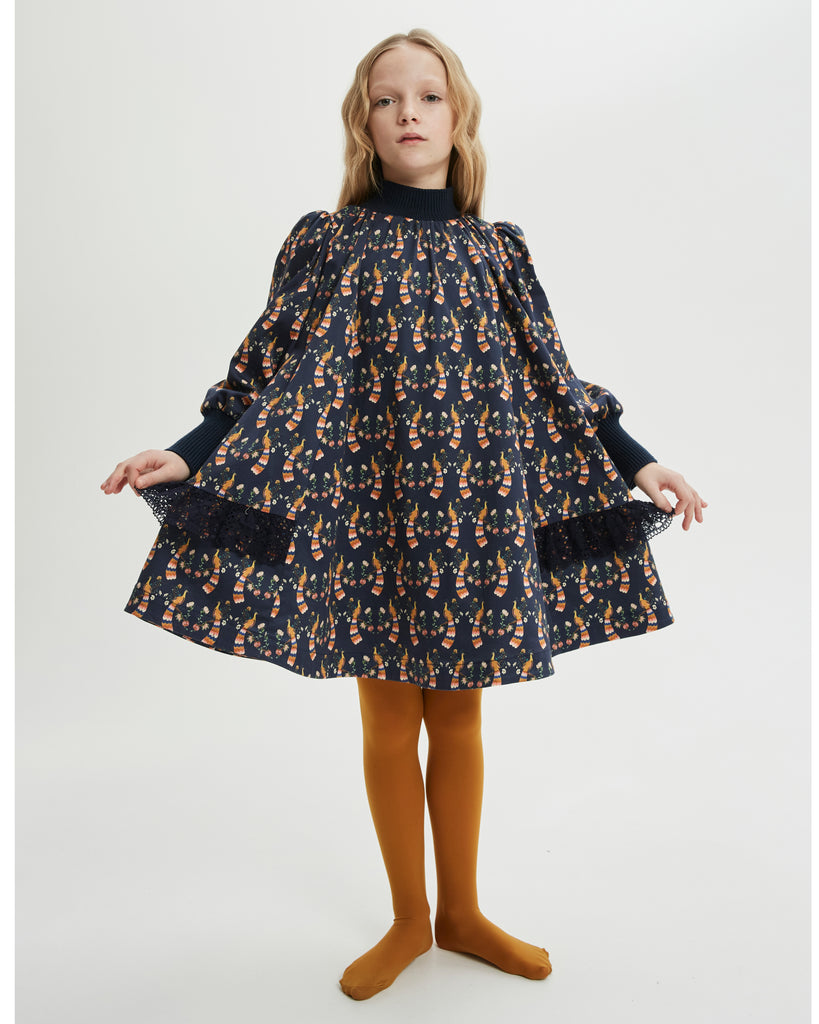 THE MIDDLE DAUGHTER AW24 THE INSIDE SCOOP DRESS in PEACOCK