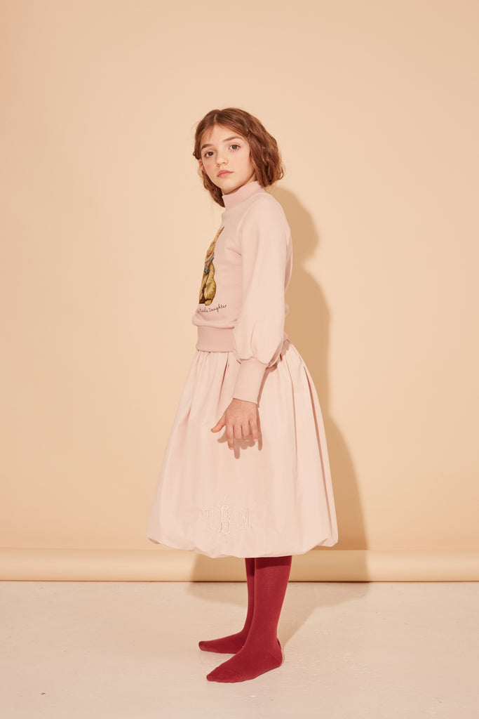THE MIDDLE DAUGHTER FW25 THE LONG VIEW SKIRT in Cats Pink Tongue