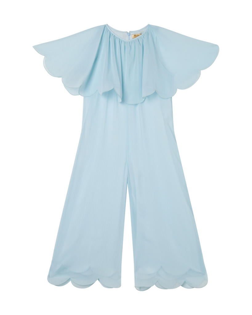 STELLA MCCARTNEY KIDS Scalloped Layer All-In-One Jumpsuit in Crepe