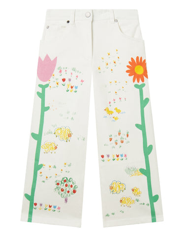 STELLA MCCARTNEY KIDS Summer Doodles Print Pull-On Skirt