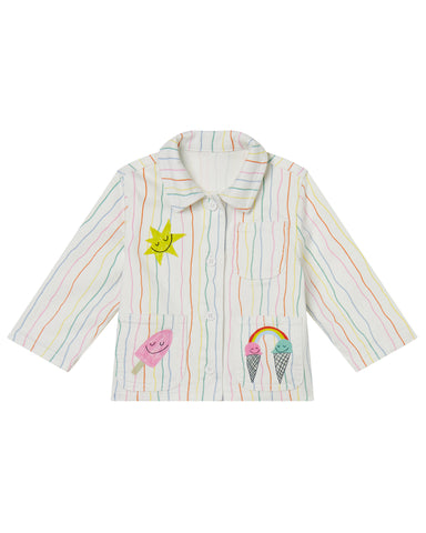 STELLA MCCARTNEY KIDS Summer Doodles Print Pull-On Skirt