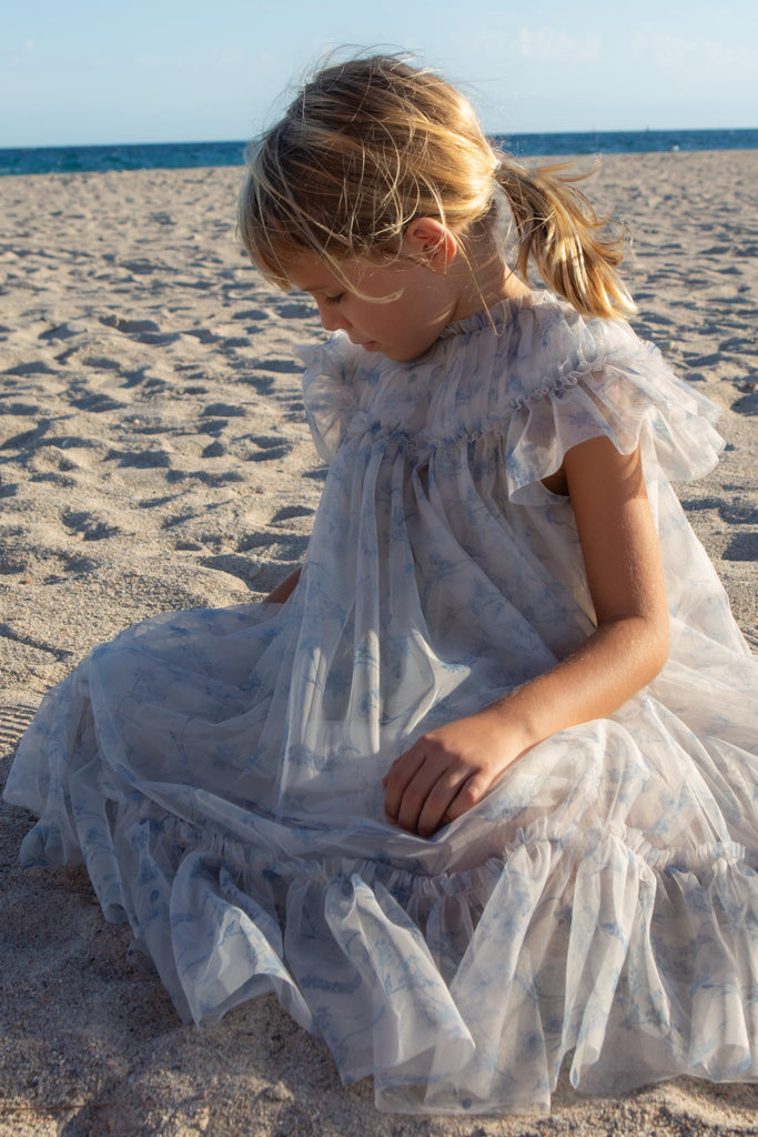 C'ERA UNA VOLTA SPRING 2026 Marisol Dress Blue Flower