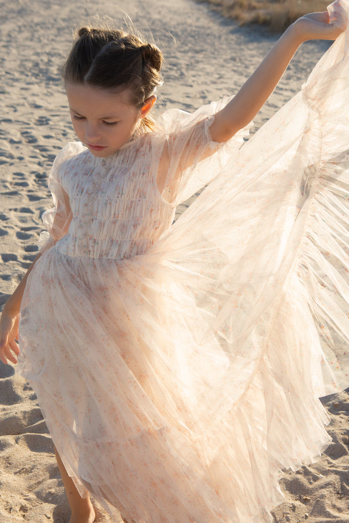 C'ERA UNA VOLTA SPRING 2026 Valentina Dress Cream Flower