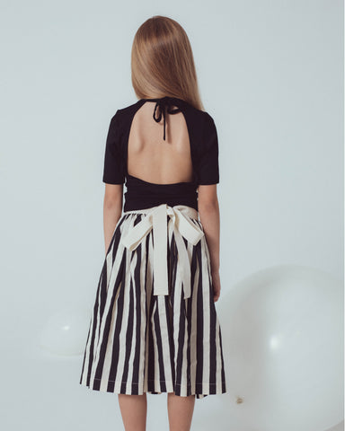 UNLABEL FW23 Anticipate A-Line Wool Skirt in Black