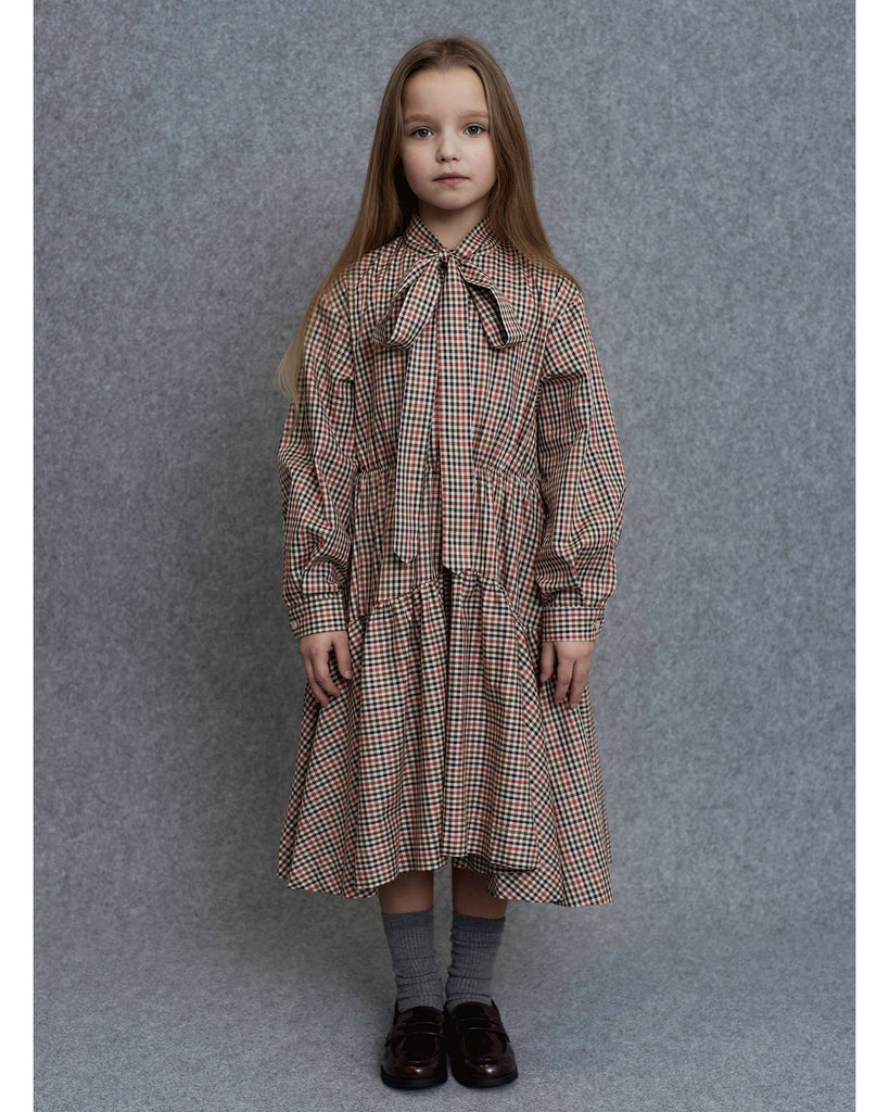 UNLABEL FW25 Sula Dress in Red Checks