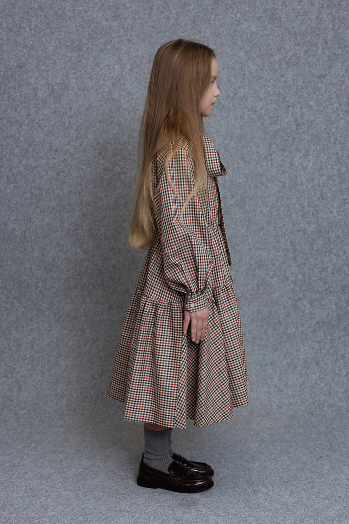 UNLABEL FW25 Sula Dress in Red Checks