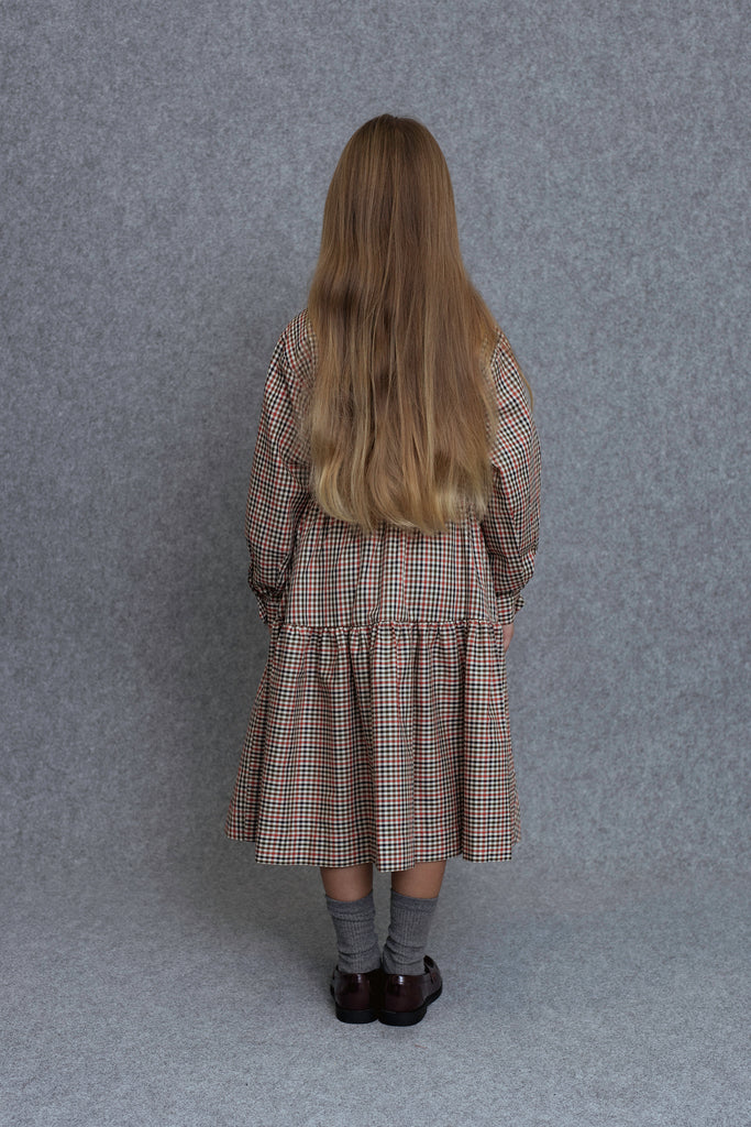 UNLABEL FW25 Sula Dress in Red Checks