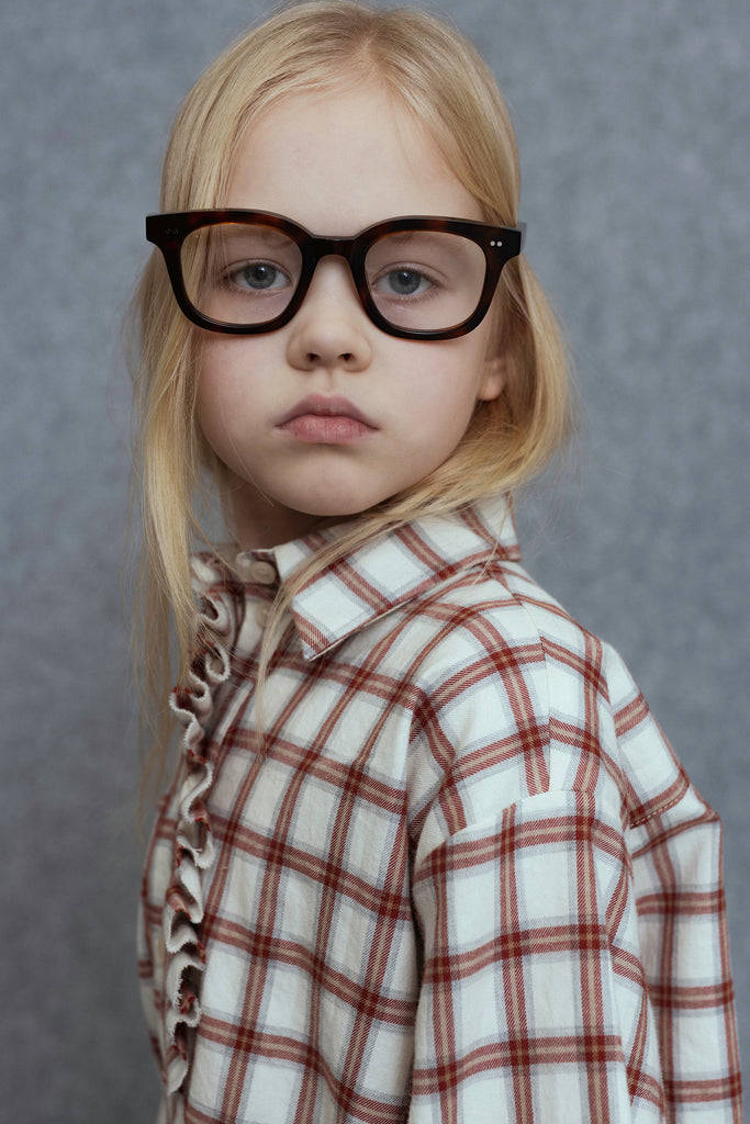 UNLABEL FW25 Medina Shirt in Cream and Red Check