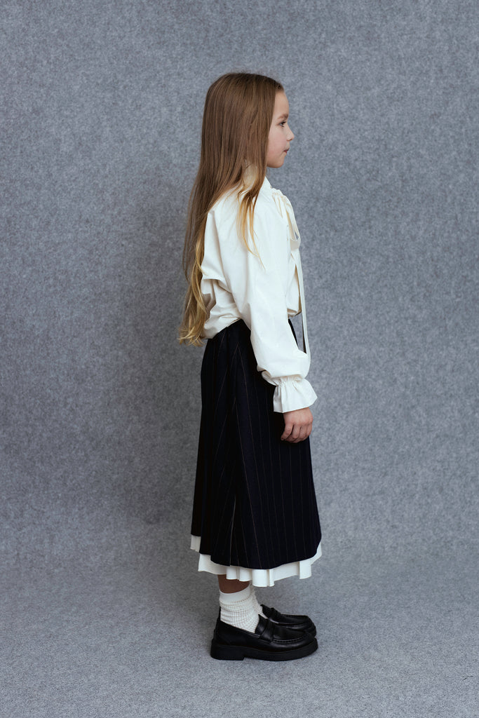 UNLABEL FW25 Dorado Tie Detail Blouse in Paper