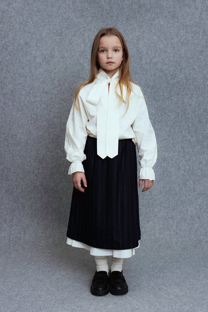 UNLABEL FW25 Dorado Tie Detail Blouse in Paper