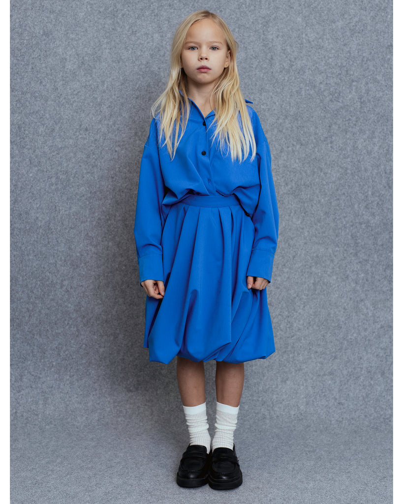 UNLABEL FW25 Ota Bubble Skirt in Royal Blue