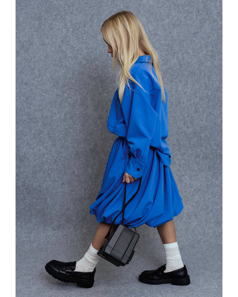 UNLABEL FW25 Ota Bubble Skirt in Royal Blue