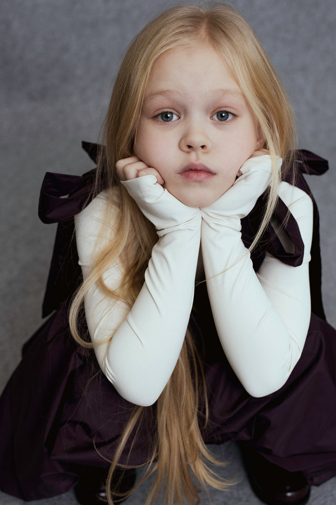 UNLABEL FW25 Iskar Pinafore Dress in Shiny Burgundy