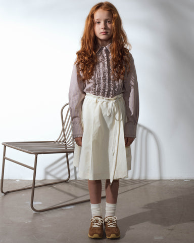 CAROLINE BOSMANS AW24 Tiered Skirt in Pale Pink