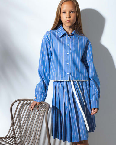 CAROLINE BOSMANS AW24 Tiered Skirt in Pale Pink