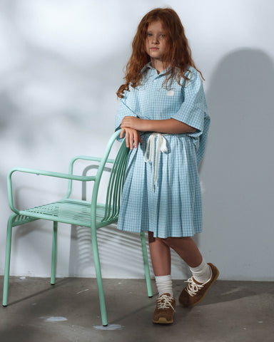 CAROLINE BOSMANS AW24 Tiered Skirt in Pale Pink