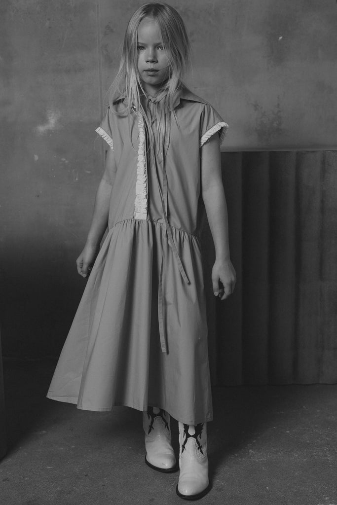 UNLABEL SS26 Dot Dress in Ocean Blue