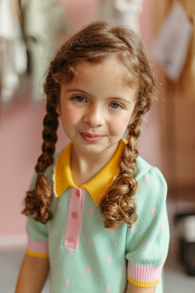 PAADE MODE "FOREVER AUGUST" Cerise Polo Dress in Mint