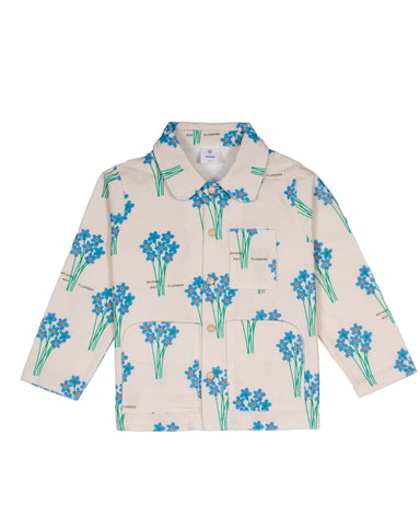 WYNKEN FW24  REVERSIBLE UTILITY JACKET in Khaki and Fluffy Clouds