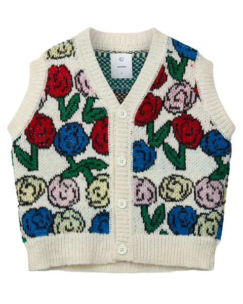 トップス UNDERCOVER 90s Flower Knit Vest Flower Sweater Vest UNDERCOVER 90s Flower Knit Vest Sweater