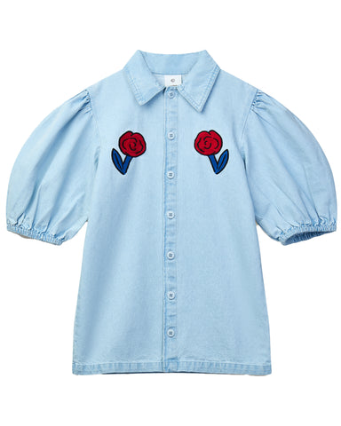 WYNKEN FW24 LAPIN VELVET JACKET in Forget Me Not