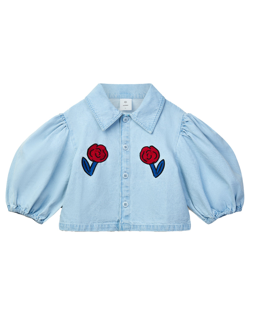 WYNKEN FW25 ANNKA BOLERO JACKET in PALE BLEACHED