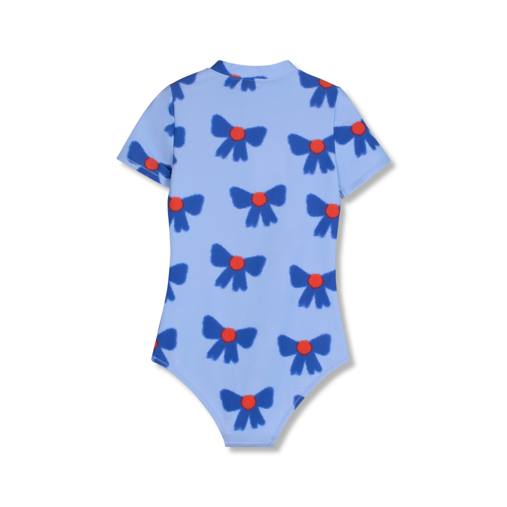 WYNKEN SS26 CAP SLEEVE SWIMSUIT with BUTTERFLY PRINT UPF50+