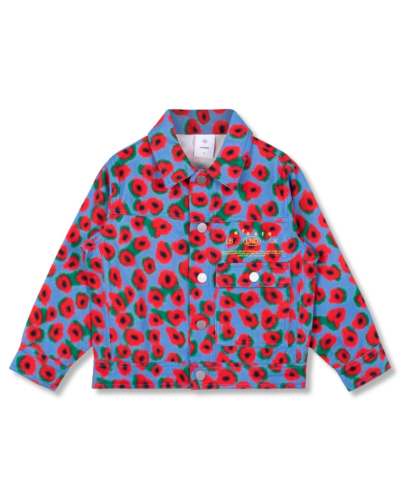 WYNKEN SS26 BACIA DENIM JACKET COTTON in FLORAL