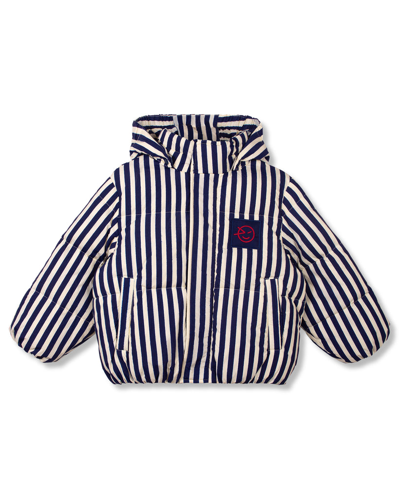 WYNKEN FALL 2026 "PAINTERS AND POETS" BURLETTA PUFFER DOWN JACKET COAT in NAVY