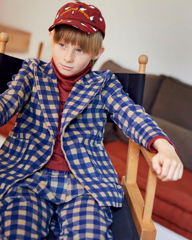 WEEKEND HOUSE KIDS FW23 Checks Corduroy Blazer Jacket