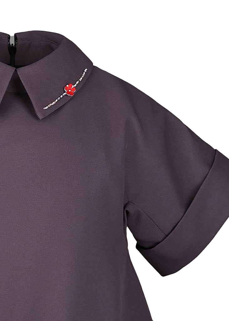 NIKOLIA "Bubble Journey" Mimosa Dress in Dark Grey